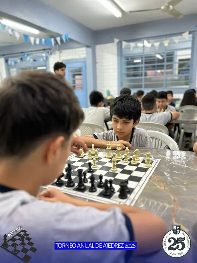 Alumnos del CBAP durante el Torneo Anual de Ajedrez